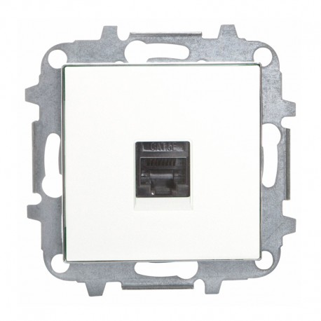 Toma de internet RJ45 empotrable blanca Sky