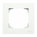 Marco enchufe empotrable blanco Sky