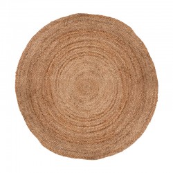 Alfombra decorativa redonda de yute vegetal 120cm