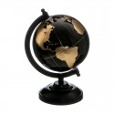 Globo terráqueo negro y dorado 13x22cm