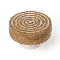 Pomo madera blanco 40mm 2uds