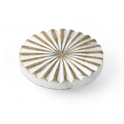 Pomo latón blanco decape 40mm 2uds
