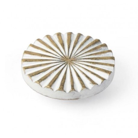 Pomo latón blanco decape 40mm 2uds