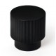 Pomo aluminio estriado 26mm negro 2uds