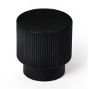 Pomo aluminio estriado 26mm negro 2uds