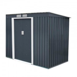 Cobertizo de metal gris Reading 261x121x176cm 3,16m2