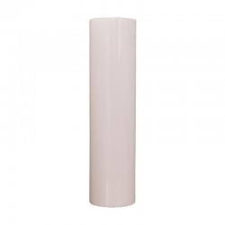Tubo recto liso de aluminio blanco 1m