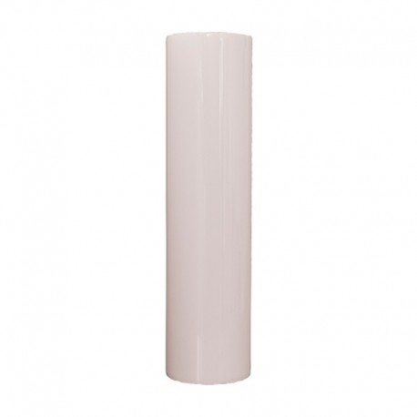 Tubo recto liso de aluminio blanco 1m