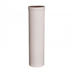 Tubo recto liso estanco de aluminio blanco M-H 60-100mm