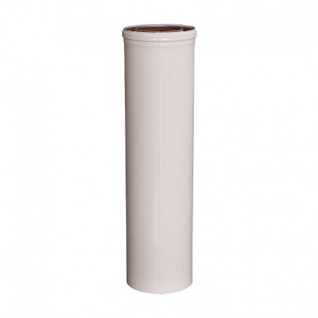 Tubo recto liso estanco de aluminio blanco M-H 60-100mm