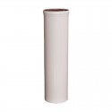 Tubo recto liso estanco de aluminio blanco M-H 60-100mm