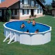 Piscina ovalada de acero blanco Fidji Gre
