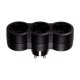 Adaptador triple Schuko frontal Legrand