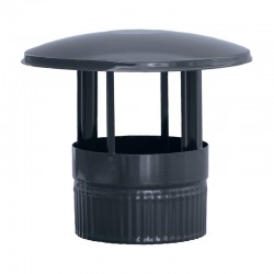 Sombrerete vitrificado negro chimenea