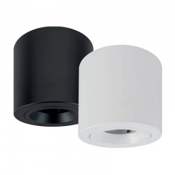 Foco de superficie redondo de aluminio blanco GU10
