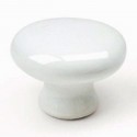 Pomo de mueble de porcelana blanco