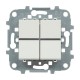 Conmutador/interruptor doble empotrable Zenit