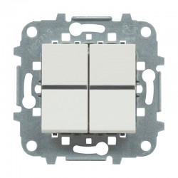 Conmutador/interruptor doble empotrable Zenit