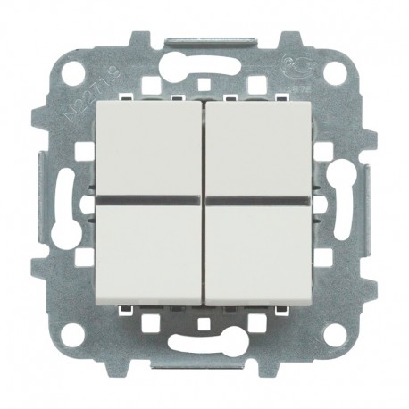Conmutador/interruptor doble empotrable Zenit
