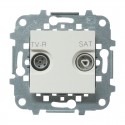 Toma intermedia R-TV-SAT empotrable blanca Zenit
