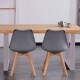 Mesa de comedor fija de madera con patas de metal Loft