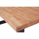 Mesa de comedor fija de madera con patas de metal Loft