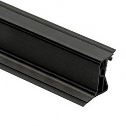 Copete rectangular negro