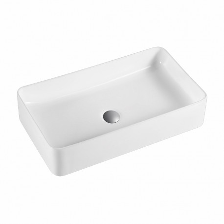 Lavabo cerámica sobre encimera TRE blanco 51x35cm