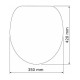 Tapa para inodoro WC de MDF blanca Bali