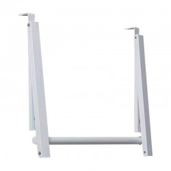 Perchero de puerta plegable doble blanco