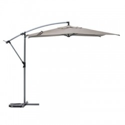 Parasol de acero excéntrico 3 metros taupé