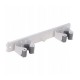 Colgador doble metálico de escobas para pared 23x5x3cm