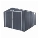 Garaje de metal Durham gris 480x320x235cm 15,36m2