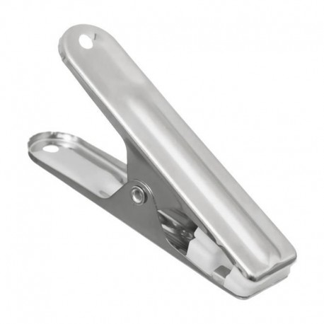 Set de 16 pinzas de acero inoxidable 6,5x1,5cm