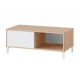 Mesa de centro de melamina blanco/roble Urban Plus