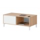 Mesa de centro de melamina blanco/roble Urban Plus