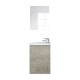 Mueble de baño suspendido roble Alaska Compact + lavabo + espejo