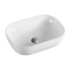 Lavabo cerámica sobre encimera DUE blanco 46x33cm