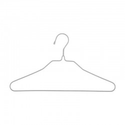 Set de 10 perchas de metal gris