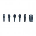Kit de 5 pinzas sujección 1 - 1,5 - 2,35 - 3 - 3,2 mm + tuerca de apriete