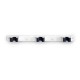Colgador de pared para escobas triple blanco