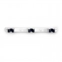 Colgador de pared para escobas triple blanco