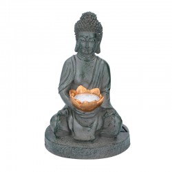 Figura solar Buda con flor de loto