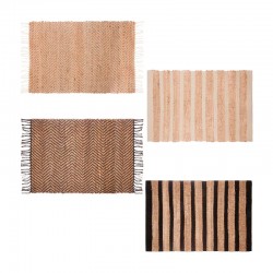 Alfombra rectangular de yute Patrón