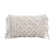 Cojín macramé marfil 30x50cm