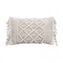 Cojín macramé marfil 30x50cm