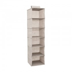 Organizador con 6 huecos gris claro para colgar