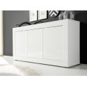 Aparador 160x43x86cm blanco brillo
