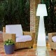 Lámpara exterior polietileno blanco Lola