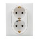 Base enchufe doble empotrable 2P + T Niloe Step Legrand